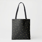 黒と金の星 トートバッグ (正面)