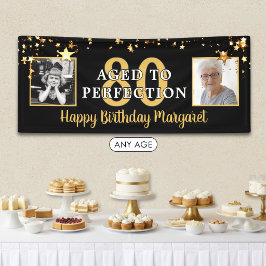 黒と金の星 80歳の誕生日を迎えて 横断幕