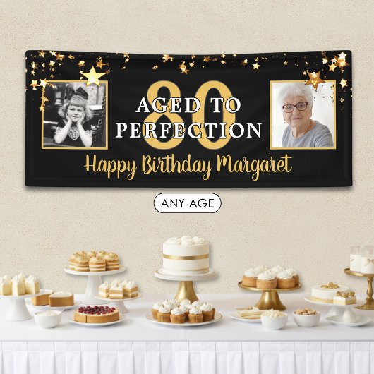 黒と金の星 80歳の誕生日を迎えて 横断幕