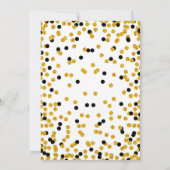 黒と金の水玉のベビーシャワー招待状 招待状 (裏面)