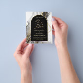 黒と金の結婚記事、バイリンガル チラシ (手)