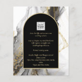 黒と金の結婚記事、バイリンガル チラシ (裏面)