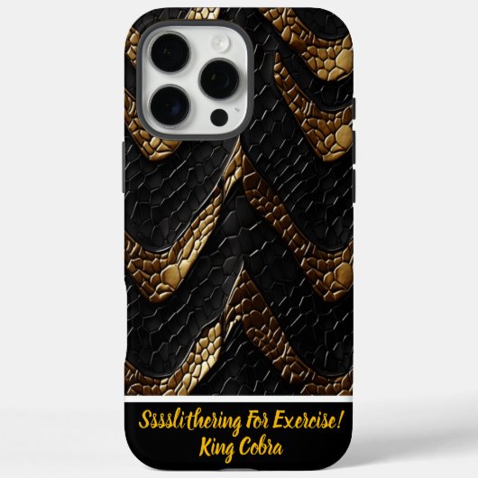 黒と金の複雑なヘビの革 Case-Mate iPhoneケース (裏面)