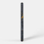 黒と金の贅沢な大理石テクスチャー SAMSUNG GALAXYケース (右側面)