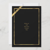黒と金の50周年結婚記念日 招待状 (裏面)