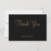 黒と金のThank Youカード (正面)
