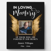 黒と金を込めた愛の記憶 オーダーメイド写真 フォトプラーク (正面)