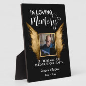 黒と金を込めた愛の記憶 オーダーメイド写真 フォトプラーク (側面)