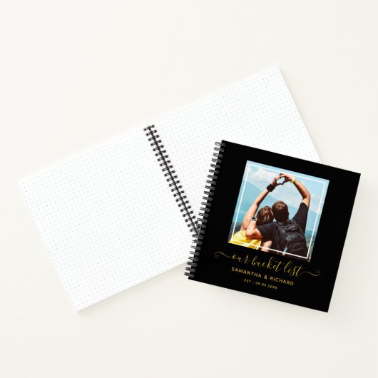 黒と金ゴールドがバケットリストの写真を新たに撮りました ノートブック (内部)