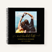 黒と金ゴールドがバケットリストの写真を新たに撮りました ノートブック (正面)