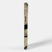 黒と金ゴールドとプリント渦巻形の Case-Mate iPhoneケース (裏面 / 右)