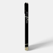 黒と金ゴールドとプリント渦巻形の Case-Mate iPhoneケース (裏面 / 左)