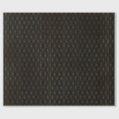 黒と金ゴールドのアールデコパターン ラッピングペーパー (フラット)