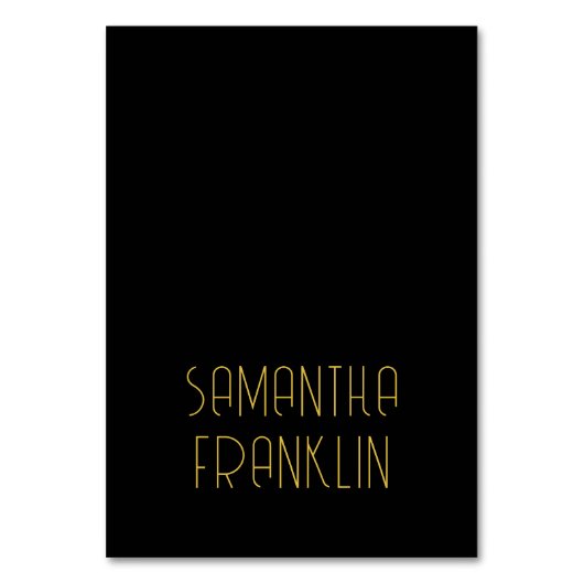 黒と金ゴールドのアールデコ名座席表 テーブルナンバー (正面)