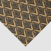 黒と金ゴールドのアールデコ扇花パターン 薄葉紙 (詳細)