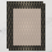 黒と金ゴールドのアールデコ (正面/裏面)