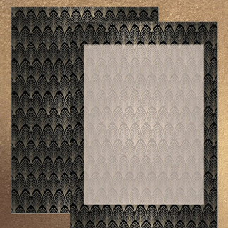 黒と金ゴールドのアールデコ 招待状