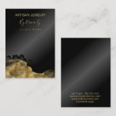 黒と金ゴールドのイヤリングホルダー表示カード 名刺 (正面/裏面)