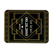 黒と金ゴールドのギャツビーの結婚式はデート以外 マグネット (横)