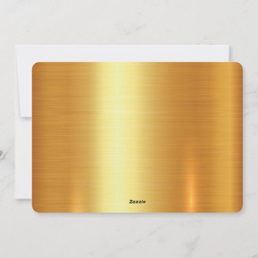 黒と金ゴールドのクリスマスアイコン シーズンカード (裏面)