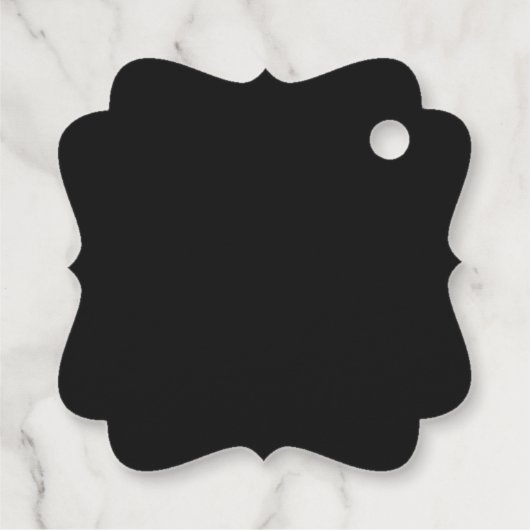 黒と金ゴールドのクリスマスオーナメント フェイバータグ (裏面)