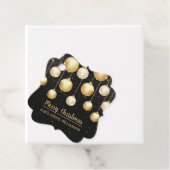 黒と金ゴールドのクリスマスオーナメント フェイバータグ (インサイチュ)