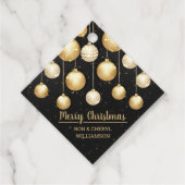 黒と金ゴールドのクリスマスオーナメント フェイバータグ (正面)