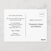 黒と金ゴールドのクリスマス新しい家を移動 ポストカード (裏面)