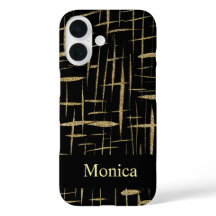 黒と金ゴールドのグリッタースパークル名前をカスタムする