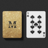 黒と金ゴールドのグリッターパーソナライズされたモノグラム名 トランプ