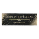 黒と金ゴールドのグリッター名タグ