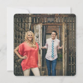 黒と金ゴールドのグリッター日付の写真カードを保存 招待状 (裏面)