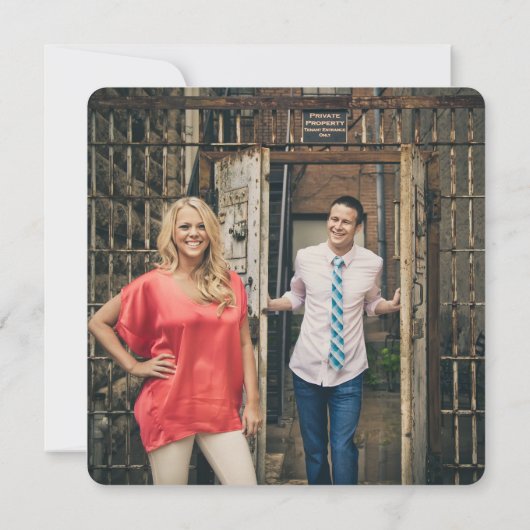 黒と金ゴールドのグリッター日付の写真カードを保存 招待状 (裏面)