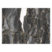 黒と金ゴールドのグリッター瑪瑙 テーブルクロス (正面(横))