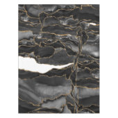 黒と金ゴールドのグリッター瑪瑙 テーブルクロス (正面)