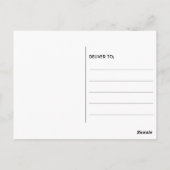 黒と金ゴールドのグリッター結婚式の日付を保存 ポストカード (裏面)