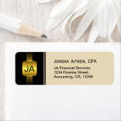 黒と金ゴールドのコインエレガントCPA会計士 ラベル (インサイチュ)