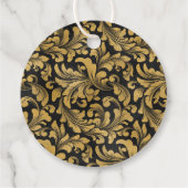 黒と金ゴールドのゴシックパターン フェイバータグ (裏面)