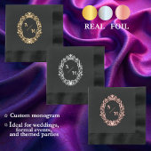 黒と金ゴールドのゴシック文字 箔ナプキン