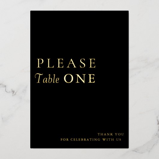 黒と金ゴールドのサインを一つ結婚式の引き出物に 箔シーズンカード (正面)