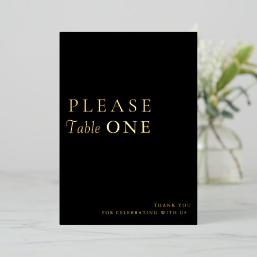 黒と金ゴールドのサインを一つ結婚式の引き出物に 箔シーズンカード (立ち正面)