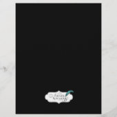 黒と金ゴールドのスクロールア結婚ントメニュー (裏面)