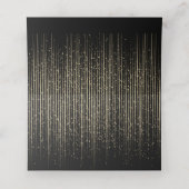 黒と金ゴールドのスターシャワー プレイスカード (内部開封)