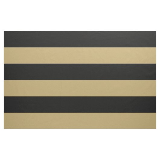 黒と金ゴールドのストライプ広いスケール ファブリック (ヤード)