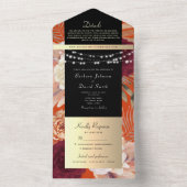 黒と金ゴールドのストリングラ結婚イト オールインワン招待状 (内側)