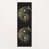 黒と金ゴールドのスピリチュアルインとヤン瞑想 ヨガマット (正面)