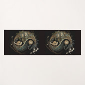 黒と金ゴールドのスピリチュアルインとヤン瞑想 ヨガマット (正面(横))