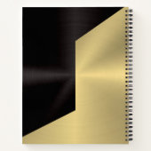 黒と金ゴールドのスフェイクテンレスの外観 ノートブック (裏面)