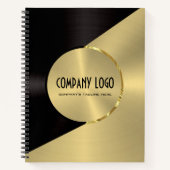 黒と金ゴールドのスフェイクテンレスの外観 ノートブック (正面)