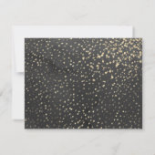 黒と金ゴールドのスプラッ結婚シュ サンキューカード (裏面)